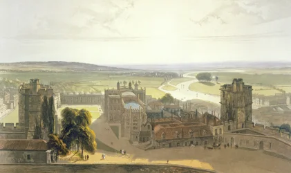 ウィンザー城、ウィンザー、イートン、バージニアウォーターの景色をまとめたもの。c.1825-30